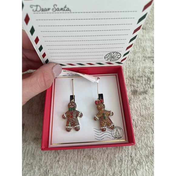 T.J.Maxx Jewelry - Christmas Gingerbread Man And Woman Novelty Christmas Earrings NEW In Box